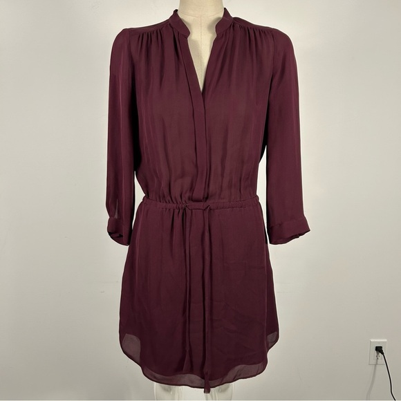 Babaton Deep Burgundy Long Sleeve Dress Size XS - Picture 1 of 13